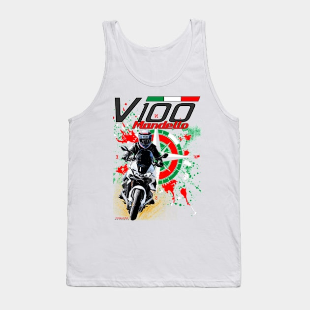 Mandello v100 Windrose Tank Top by EvolutionMotoarte